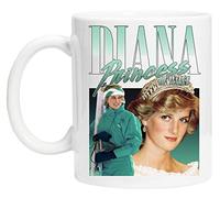 Diana Princess Of Wales 90s Style White Reusable Mug Cup For Tea Coffee Coffee Cup