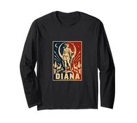 Diana Roman Goddess Moon Huntress Forest Deer Long Sleeve T-Shirt