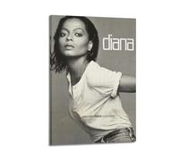 Diana Ross 1980 Posters Aesthetic Wall Art Canvas Vintage Poster Decorative Painting Living Room Bed Room Decor08x12inch(20x30cm) Frame-style