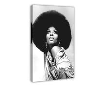 Diana Ross Black And White Poster Canvas Poster Wall Art Decor Print Picture Paintings for Living Room Bedroom Decoration 24x36inch(60x90cm)