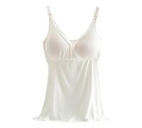 DianD 2 in 1 Camisole Tops for Women Built in Bra Basic Seamless Spaghetti Straps Veat Tops with Padded Slim Fit Cotton Adjustable Tank Top for Everyday Casual Wear,Tank Tops with Built-in Bra