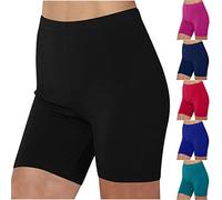 DianD Cycling Shorts for Women UK Clearance High Waist Tummy Control Short Leggings Gym Workout Running Sports Yoga Swim Shorts Soft Comfort Power Stretch Tights Black