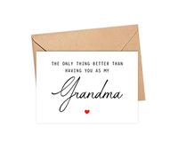 DiandDesignGift Pregnancy Announcement Grandma Card, 5 x 7 inches, Blank Inside, Includes Envelope