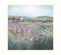 Diane Demirci Memories Of Spring Framed Canvas Print Blue/green/pink (40Cm X 40Cm)