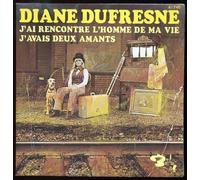 Diane Dufresne - Disque vinyle SP 45 tours 2 titres (et non CD) - Diane Dufresne - Original de 1973 (et non pas réédition) - Barclay 61740 : J'ai rencontré l'homme de ma vie, J'avais deux amants - (Disque vinyle SP 45 tours 2 titres)