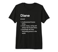 Diane Name Definition Dictionary Premium T-Shirt