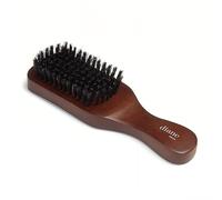 Diane Reinforced Boar Bristle Club Wave Brush for Men and Barbers - Medium Bristles for Thick and Curly Hair - Use for Detangling, Smoothing, Wave Styles, Restore Shine and Texture