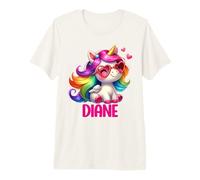 Diane Unicorn Name Personalized Design Premium T-Shirt