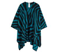 Diane Von Furstenberg Fannie Zebra-jacquard Wool-blend Shawl - Blue - One Size