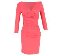 Diane Von Furstenberg Preloved Bentley Wrap Ruche Dress In Red Viscose Red