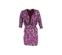Diane Von Furstenberg Preloved Danil Cowl Neck Belted Mini Dress In Multicolor Polyester Multi