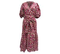 Diane Von Furstenberg Preloved Elektra Printed Midi Wrap Dress In Pink Viscose Pink