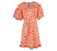 Diane Von Furstenberg Preloved Fisher Printed Mini Dress In Orange Viscose Orange