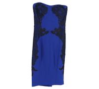 Diane Von Furstenberg Preloved Isabella Cosmic Lace Strapless Dress In Blue Triacetate Blue