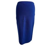 Diane Von Furstenberg Preloved Knitted Midi Pencil Skirt In Blue Viscose Blue