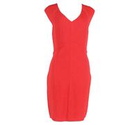 Diane Von Furstenberg Preloved Knitted V-Neck Mini Dress In Red Viscose Red