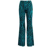 Diane Von Furstenberg Ruthette Printed Flared Velvet Trousers - Blue - M (UK12 / M)