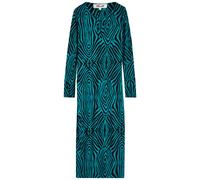 Diane Von Furstenberg Sonca Zebra-print Jersey Midi Dress - Blue - XS (UK6 /xs)