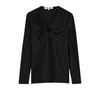 Diane Von Furstenberg Ursula Knotted Lamé top - Black - M (UK12 / M)