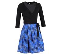 Diane Von Furstenberg Women's Preloved Printed Mini Wrap Dress in Wool | Size: Small