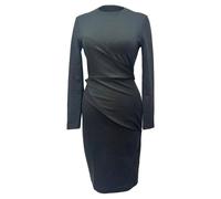 Diane Von Furstenberg Women's Preloved Tie-back Midi Dress in Black Viscose | Size: XS