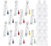 Dianelhall 12 Sets Teacher Appreciation Gifts 12 Teacher Appreciation Bookmark with Organza Bag Set Thank You Gifts for Women Men Tutors Teaching Assistant Counselor