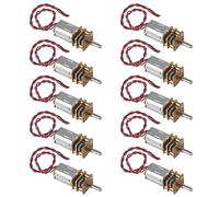DIANN 10pcs Mini Micro N20 Gear Motor DC 3V-6V Slow Speed Full Metal Gearbox Motor for DIY Robot Car