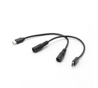 DIANN 2pcs DC 5.5mm x 2.5mm to USB C Power Cord DC 5525 Female to USB Type C Male Plug 5V 5A Power Charging Cord Extension Cable for LED Desk Lamp, Small Fan Etc Other USB Type C Equipment 15cm