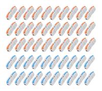 DIANN 50pcs Lever Wire Nut Connector 1 to 1 Compact Wire Conductor Connectors Circuit Inline Electrical Connectors Wires Terminals for 28-12 AWG