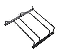 Diano Black Wine Glass Rack, Under Cabinet Wine Glass Holder, Stemware Rack Under Shelf, Wine Glasses Storage Hanger For Bar Kitchen 22.5cm 2 Rows