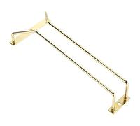 Dianoo 27.5cm Gold Wine Glass Rack Under Cabinet, Wine Glass Holder Under Shelf, Stemware Rack, Wine Glasses Storage Hanger, 1 Row