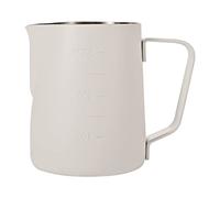 Dianoo 350ml Espresso Steamer Pitcher, Stainless Steel Milk Frothing Pitcher, Milk Frothing Cup, Coffee Pitcher, Latte Art, White
