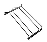 Dianoo 35CM Wine Glass Rack Under Cabinet Black, Wine Glass Holder Under Shelf, Stemware Rack, Glasses Storage Hanger For Bar Kitchen 2 Rows