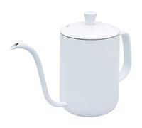 Dianoo 600ml White Modern Pour Over Coffee Pot, Space-Saving Design, Stainless Steel Kettle
