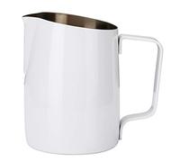 Dianoo Espresso Steaming Pitcher, Espresso Milk Frothing Pitcher Stainless Steel, Coffee Latte Art Cup 420ML White
