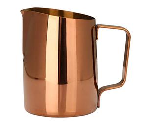 Dianoo Espresso Steaming Pitcher, Espresso Milk Frothing Pitcher Stainless Steel, Coffee Latte Art Cup 420ML Gold