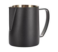 Dianoo Milk Frothing Pitcher, 350ml Stainless Steel Espresso Steaming Pitcher, Coffee Cappuccino Barista Steam Pitchers Milk Jug Latte Art, Black