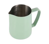 Dianoo Milk Frothing Pitcher, 350ml Stainless Steel Espresso Steaming Pitcher, Milk Frother Cup For Coffee Cappuccino With Measurement Scale, Green