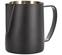 Dianoo Milk Frothing Pitcher, 600ml Stainless Steel Espresso Steaming Pitcher, Coffee Cappuccino Barista Steam Pitchers Milk Jug Latte Art, Black