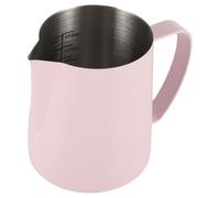 Dianoo Milk Frothing Pitcher, 600ml Stainless Steel Espresso Steaming Pitcher, Milk Frother Cup For Coffee Cappuccino With Measurement Scale, Pink
