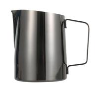 Dianoo Milk Frothing Pitcher With Handle, 500ml Stainless Steel Espresso Steaming Pitcher, Milk Frother Cup For Coffee Cappuccino Latte Art, Titanium Black