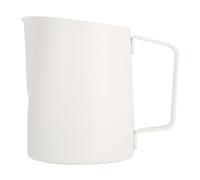 Dianoo Milk Frothing Pitcher With Handle, 500ml Stainless Steel Espresso Steaming Pitcher, Milk Frother Cup For Coffee Cappuccino Latte Art, White