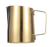 Dianoo Milk Frothing Pitcher With Handle, 500ml Stainless Steel Espresso Steaming Pitcher, Milk Frother Cup For Coffee Cappuccino Latte Art, Gold
