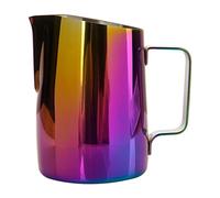 Dianoo Milk Frothing Pitcher With Handle, 600ml Stainless Steel Steaming Pitcher, Espresso Milk Frother Cup For Coffee Cappuccino Latte Art, Multicolor