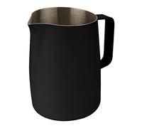 Dianoo Milk Frothing Pitcher With Handle, 600ml Stainless Steel Steaming Pitcher, Espresso Milk Frother Cup For Coffee Cappuccino Latte Art, Black
