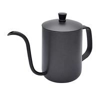 Dianoo Pour Over Coffee Pot, 600ml Exquisite Stainless Steel Drip Over Coffee Kettle with Long Narrow Spout, Gooseneck Coffee Jug for Home Office - Black
