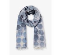 Dianora Salviati Womens Snow White Graphic-pattern Large Cashmere and Silk-blend Scarf