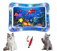 DianSCJ Glow Pad for Cats, Petlori Glowpad, Ocean Breeze Splashland for Cats, Thickened Leakproof Anti-Scratch Cat Lighted Water Mat, Multi-Color Lighted Cat Water Mat with Fish (Octopus)