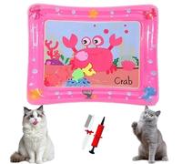 DianSCJ Glow Pad for Cats, Petlori Glowpad, Ocean Breeze Splashland for Cats, Thickened Leakproof Anti-Scratch Cat Lighted Water Mat, Multi-Color Lighted Cat Water Mat with Fish (Crab)