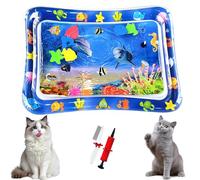 DianSCJ Glow Pad for Cats, Petlori Glowpad, Ocean Breeze Splashland for Cats, Thickened Leakproof Anti-Scratch Cat Lighted Water Mat, Multi-Color Lighted Cat Water Mat with Fish (Dolphin)